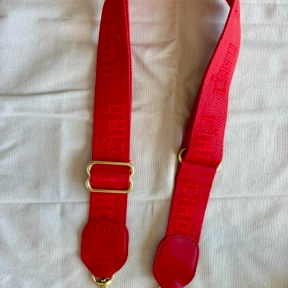 Clare V. Super Red Tonal Ciao Adjustable Cross Body Strap NWT